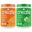 Creatina Monohydrate Gummies - Citrus Rush Duo - Sour Apple & Orange - Creatine Gummies for Women & Men, NSF Certified, 3rd Party Tested, Anti-Melting Formula, 180 Count (2-Pack)