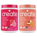 Creatina Monohydrate Gummies - Beach Day Duo - Sour Peach & Watermelon - Creatine Gummies for Women & Men, NSF Certified, 3rd Party Tested, Anti-Melting Formula, 180 Count (2-Pack)