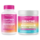 Integratori di supporto della corda rosa per le donne | Cortisol Complex con Adaptogens & Creatine Monohydrate Powder | Energy, Focus, Hormone, Mood & Cognitive Wellness per le donne