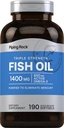 Piping Rock Fish Oil Omega 3 Supplemento | 1400 mg | 190 Softgels | per le donne e gli uomini | Triple Strength | con EPA & DHA | Non OGM & Gluten Free