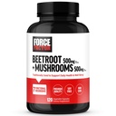 FORCE FACTOR Beetroot + Mushrooms Supplemento per la grande salute, Beet Root Capsules con 7 Funzionali funghi, Lion’s Mane, Cordyceps, & More, Soy Free, Non-GMO, 120 Capsule