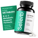 Selerb Metaburn pillole di perdita di peso per le donne e gli uomini - Appetite Suppressant & Fat Burner, Metabolismo Supporto perdita di peso supplemento con Berberina, cromo, tè verde & B12-60 capsule