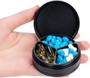 Cassa 3 scomparto - Scatola di alluminio del contenitore del contenitore del pedaggio della tasca impermeabile dell'Organizzatore della medicina del contenitore del pedaggio del contenitore di viaggio dell'alluminio Portatile del supporto del pedaggio giornaliero per le vitamine