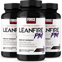 Fattore di forza LeanFire PM, pillole di perdita di peso per le donne e gli uomini, Fat Burner e Pernottamento Pillole di perdita di peso per bruciare il grasso, aumentare il metabolismo e migliorare il sonno per i risultati incredibili, 60 Conte (Pack of 3)