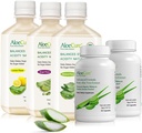 AloeCure Organic Aloe Vera Digestione Set - 5 Pack - Uva, Naturale, Succo di aroma di limone, 2pcsxAloe Vera capsule 60caps