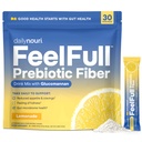 Daily Nouri FeelFull Prebiotic Fiber Drink Mix | Supporta la pienezza naturale, Appetite & Cravings Control, Gut & Metabolic Health | Oligofructose, Glucomannan & Chromium | 30 Stick Packs