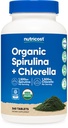 Spirulina Organica Nutricost + Chlorella (3.000mg) 360 compresse - USDA Organic, 1.500mg Spirulina, 1.500mg Chlorella, Vegan, OGM-Free, Gluten-Free, 60 Servings