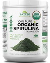 Zazzee USDA Polvere di Spirulina Organica, 8 once, 68 Serve, Kosher Certificato, 100% puro, non irradiato, contenitore di muffa larga senza Mess-Free, Smell fresco e gusto neutro, non OGM, Made in USA