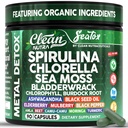 Tox del mare Spirulina organica e capsule di clorella Cleansing naturale & Nourishment mare Moss Bladderwrack Chlorophyll Burdock Root Ashwagandha Turmeric 90 Vegan Black Seed olio capsule da Nutra pulito