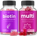 NutraChamps Biotin Gummies e Donne Multivitamina Gummies
