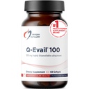 Design per la salute Q-Evail 100-100mg CoQ10 altamente biodisponibile Ubiquinone - Coenzima Q10 con MCT + Tocoferoli misti per promuovere l'assorbimento superiore - Non-GMO (60 Softgels)