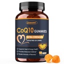 ZEBORA CoQ10 200mg Gummies, Coenzyme Q10 per il supporto per la salute del cuore e immune, potente antiossidante, potenzia l'energia, aroma naturale dell'arancia, non OGM, 90 Gummies
