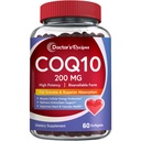 CoQ10 200mg, 60 Softgels, Coenzima altamente assorbente Q10, Supporto antiossidante & Boost di energia cellulare, migliora il cuore, la salute vascolare e muscolare, non OGM, nessuna latteria Gluten