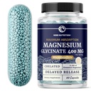 Magnesio Glycinate 400mg | Magnesio ad alto assorbimento per il sonno, Calma, Rilassamento muscolare, Cuore, Bone & Nerve Supporto per le donne e gli uomini | Microbeadlets avanzati | Mag Glycinate | 60 Ct.