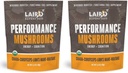 Laird Superfood Organic Performance Mushroom Blend with Chaga, Cordyceps, Lion's Mane e Maitake for Energy and Cognition, 3.17 oz. Borsa, Confezione da 2
