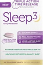NB Sleep3 Triple Action Time Release Melatonin Sleep Aid, 10mg, Massima Forza, Droga-Free, 120 compresse tri-Layered, con L-Theanine