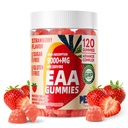 Animali EAA Gummies Purest 120 Gummies (Strawberry), Aminoacidi essenziali - Tutti 9 Aminoacidi essenziali (EAA) e Tutti Aminoacidi a catena ramificata (BCAA), Non OGM, Gluten Free, Per vegetariani
