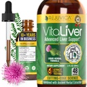 Rejuvica Health VitaLiver | Cleanse & Detox Drops | Milk Thistle, Artichoke, Chanca Piedra & Dandelion Extract | Fatty Liver Support Repair Supplemento per Men & Women | 1+ Mesi di alimentazione