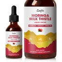 Detox del fegato del cardo del latte abbassa il sapore di mela – Riparazione del fegato e del fegato con Moringa, Dandelion, Burdock & T verde – Supplemento di erbe liquido per il supporto e la salute del fegato, Vegan, 2 Fl Oz