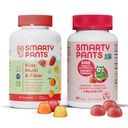 SmartyPants Kids Multivitamin Fiber Supplement Gummies and Probiotic Immunity Bundle: Omega 3 Fish Oil (EPA/DHA), Vitamina D3, C, Vitamina B12, B6, Digestivo & Immune Support Supplemento (30 giorni di alimentazione)