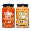 Twin Peaks Low Carb, Keto Friendly Protein Puffs, 1 Jug Aglio Parmesan Flavor Puffs + 1 Jug Nacho Cheese Flavor Puffs
