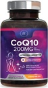 Coenzyme Q10 200mg per Serving Supplement - Ultra High Absorption, Antiossidante per Heart Health & Energy Production Support - CoQ10 (Ubiquinone) Co Q 10 Integratore & Vitamine 100mg Ogni - 120 Softgels