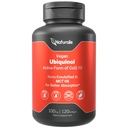 Naturalis Ubiquinol 100mg Active CoQ-10 Emulsified in MCT Oil for Better Absorption | Gluten Free, Non-GMO & Soy-Free | Benessere cardiovascolare, Protezione antiossidante e Pelle sana*| 120 Softgels