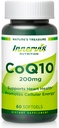 Alto assorbimento CoQ10 200mg Softgels per la salute del cuore e il metabolismo energetico - Potente integratore antiossidante per gli utenti statini - 30 giorni di alimentazione da Innervis Nutrition