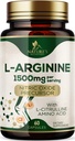 L-Arginina Extra Forza Supplemento con L-Citrullina - Muscolo che supporta il Nitric Oxide naturale Booster Precursor - Heart Health Support - Aminoacido Energy Blend per gli uomini, USA Bottigliato - 60 capsule
