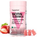 Biotina Gummies per la crescita dei capelli 10000mcg - Vegan Biotin Vitamins Supporta capelli sani, pelle e unghie, Capelli Vitamina Gummy per le donne e gli uomini - Non OGM, Chewable Supplement