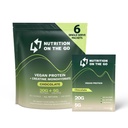 Nutrizione sul Go Vegan Protein Powder Packets con Creatina – 20g Proteine delle Piante + 5g Creatina – Polvere di Proteine di Viaggi Singola-Serve – All-Natural, Gluten-Free – Cioccolato – (6-Pack)