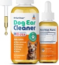 Pup Labs Ear Clear, Natural Dog Ear Cleaner and Infection Treatment for Dog, Dog Drops for Itching, Irritation, & Wax Build-Up, 1 oz Bottiglia con contagocce