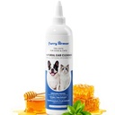 Itch Relief Ear Cleaner for Dogs & Cats Natural Gentle Formula con Manuka Honey & Green Tea - Triple Botanical Wash for Infection & Yeast Prevention, PH Balanced No-Sting 8.45 oz