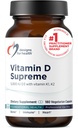 Progetti per la salute Vitamina D Supreme - Vitamina D 5000 IU con 2000mcg Vitamin K come MK4 per la salute del corpo, la salute del cuore, Mood & Immune Support - Vitamina D3 Migliorata con GG Supplement (180 capsule)