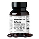 Santa Cruz Paleo Vitamina K2 + D3 Softgels, Supplemento giornaliero con olio d'oliva biologico, Include vitamina K1 & due forme di K2, Supporta la salute di cuore e ossa, senza glutine, senza zucchero, Paleo, Keto, 60 conte