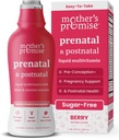 Multivitamina prenatale e postnatale della mamma per le donne | Vitamine prenatali liquide senza zucchero per le donne con Folate, Choline e frutta organica per la preconcezione, la gravidanza e l'allattamento | Vegan