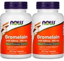 Ora alimenti Bromelain 2400Gdu/500mg, 120 capsule di veg (pacchetto di 2)