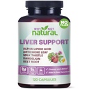 Perché non naturale 5-in-1 Liver Health Formula Supplemento per disintossicazione e pulizia con il supporto del cardo del latte - 120 capsule