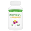 ML Naturals Milk Thistle & Dandelion Extract – 250mg Milk Thistle, 100mg Dandelion Root (Per Serving) 120 capsule