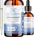 Gocce di zinco liquido per bambini, uomini e donne | Zinco ionico organico Sulfate | immunità, umore, tiroide del cervello | 30 giorni di alimentazione