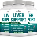 Detox & Repair - Integratore di cardo al latte - Supporto per fegato con colina, estratto di carciofo, Chicory & Dandelion Root Supplement - Detox & Liver Cleanse - 180 Count