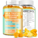 Detox & Repair 2000 Mg Milk Thistle Gummies - Mango Anaapple - con NAC, Glutathione, Dandelion Root, Aloe Vera Leaf, ecc, Gluten-Free, 60 Count