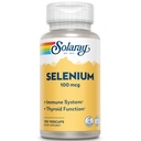 Solaray Selenium 100 mcg, Sistema immunitario sano, Funzione tiroidea e supporto antiossidante, Vegan, Lab verificato, 60-giorno Garantito, 100 Serve, 100 VegCaps