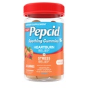 Pepcid Soothing Antacid Gummies, Rilievo di bruciore di stomaco + Rilievo di stringhe per bruciore di stomaco occasionale, Scomparsa di insorgenza e indigestione acida, con Estratto di Balm di limone, Fosfato di Tricalcium, Peach-Raspberry, 32 ct