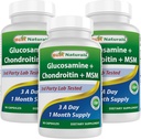 Migliori naturali, Glucosamina Condroitin Integratori MSM, 2600 mg per porzione, 90 capsule (90 conteggio (Pack of 3))