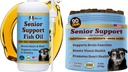 Natural Dog Company Senior Dog Bundle – Omega 3 Fish Oil Liquid 16oz & Senior Wellness Chews 90ct – Supporto di mobilità, cervello, cuore e salute degli occhi con curcuma, salmone, Lion’s Mane & Omega-3s