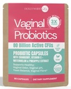 Probiotico vaginale per le donne | 80 miliardi di CFU | 3X Formula più forte con Lactobacillus rhamnosus GR-1, L. reuteri RC-14, Prebiotici, Vitamina C & D3 | Fast-Acting Odor & pH Support | 90 capsule