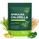 Spirulina Chlorella capsule 3100mg –Vegan Green Superfood, 50/50 Algae Blend per il supporto immunitario & Energy – Rich in Protein,Chlorophyll,Vitamins & Minerals, 300 Capsule
