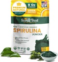 Sunlit Miglior Spirulina Polvere Organic USDA - Clorofilla, Assorbimento Veloce, Alghe Spirulina Blu-Green, Proteine Vegane Raw - Non OGM, Gluten Free Superfood Energy, Gut, Integratore di Supporto Immune - 8 Oz